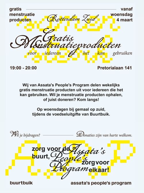 Assata's People's Program - Gratis menstruatie producten uitdelen