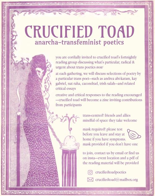 Crucified Toad Reading group: Anarcha-Transfeminist Poetics