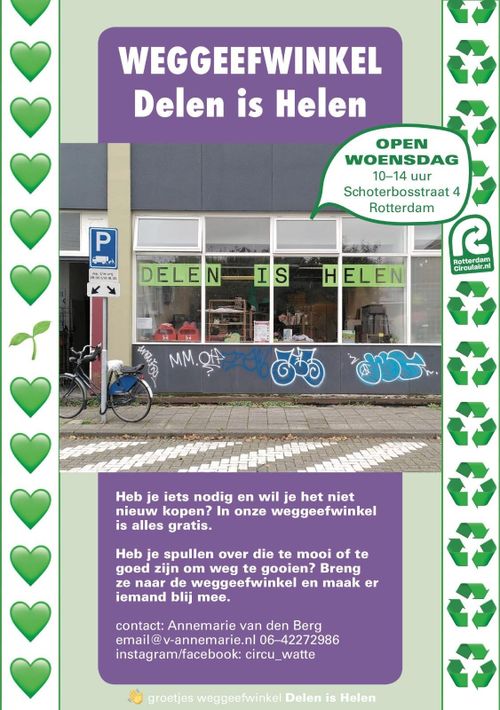 Giveaway shop 'Delen is Helen' - Open hours