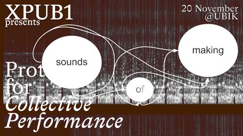 Sounds of Making: XPUB1 presents Protocols for Collective Performance