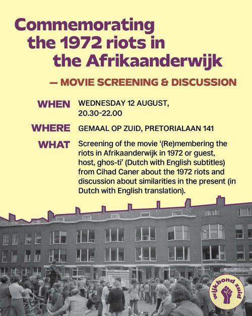 Commemorating the Afrikaanderwijk Riots—Film screening and Discussion