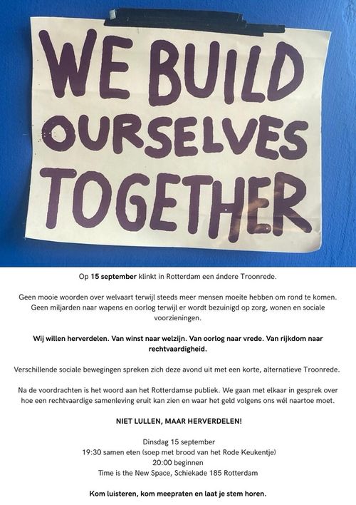 We Build Ourselves Together: alternative troonrede
